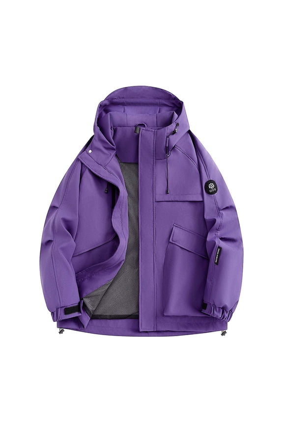 Men's Casual Outdoor Windbreaker Jacket Lightweight Breathable Windproof Layer for Hiking and Daily Wear