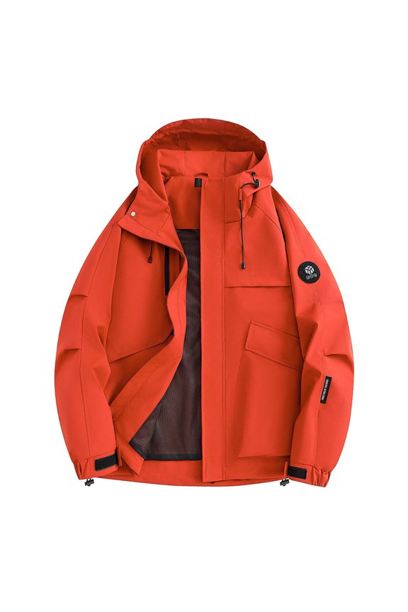 Men's Casual Outdoor Windbreaker Jacket Lightweight Breathable Windproof Layer for Hiking and Daily Wear