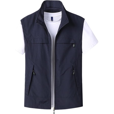 Men' s Casual Outdoor Work Lightweight Travel Vest Sleeveless Jackets