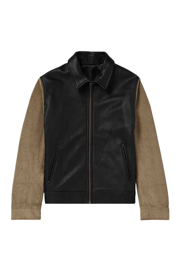 Men's Casual PU Leather Baseball Jacket Retro Fashion Outerwear for Autumn Winter Seasons