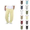 thumbnail image 1 of Men's Casual Pants 2025 Elastic Waist Drawstring Plain Baggy Sweatpants with Pockets Trousers, 1 of 8