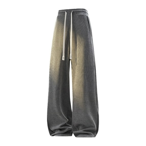 Men's Casual Pants Big And Tall Loose Fit Comfort Stretch Elastic Waist Lightweight Trousers Everyday Wear Soft Pants Loose Fit Straight Legs Beach Trousers