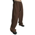 thumbnail image 1 of Men's Casual Pants Comfortable Loose Fit Drawstring Waist Long Sweatpants for Everyday Wear with Slant Pockets, 1 of 9