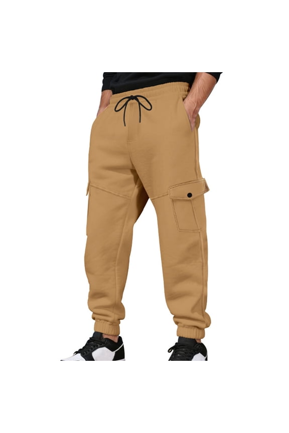 Men's Casual Pants Comfortable Relaxed Fit Soft Breathable Fabric Versatile Styling Everyday Wear For Fall Winter Season Men's Pants Elastic Waist Loose Fit Big and Tall