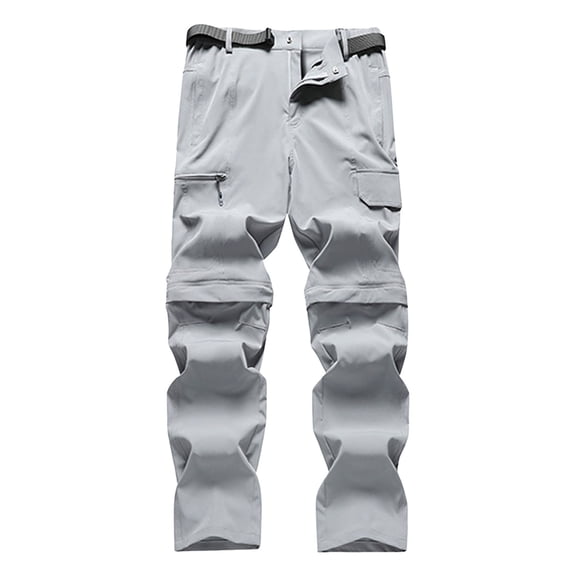 Men's Casual Pants Convertible to Shorts Summer Outdoor Loose Fit Stretch Breathable Silk Straight Comfortable Lightweight Travel Men's Dress Pants Relaxed Fit Loose Big and Tall