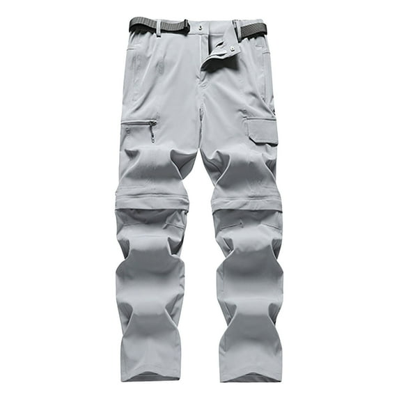 Men's Casual Pants Convertible to Shorts Summer Outdoor Loose Fit Stretch Breathable Silk Straight Comfortable Lightweight Travel Men's Dress Pants Relaxed Fit Loose Big and Tall