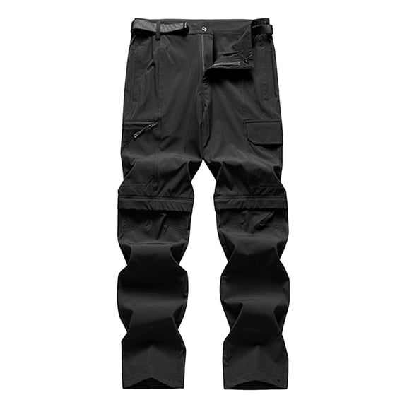 Men's Casual Pants Convertible to Shorts Summer Outdoor Loose Fit Stretch Breathable Silk Straight Comfortable Lightweight Travel Men's Dress Pants Relaxed Fit Loose Big and Tall