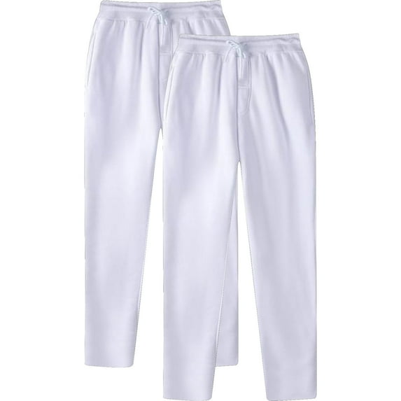 Men's Casual Pants Hop Style Solid Color Track Workout Pants with Pockets for Active 2PCS