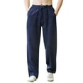 thumbnail image 1 of Men's Casual Pants Lightweight Breathable Elastic Waist Comfortable Summer Trousers for Yoga Beach Walking Outdoor Activities Mens Beach Pants Trousers Vacation Cargo Pants, 1 of 7