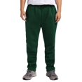 thumbnail image 1 of Men's Casual Pants Male Fall And Winter Casual Sports Solid Color Padded Thickened Elastic Waist Straight Slim Pants Green 2XL, 1 of 9