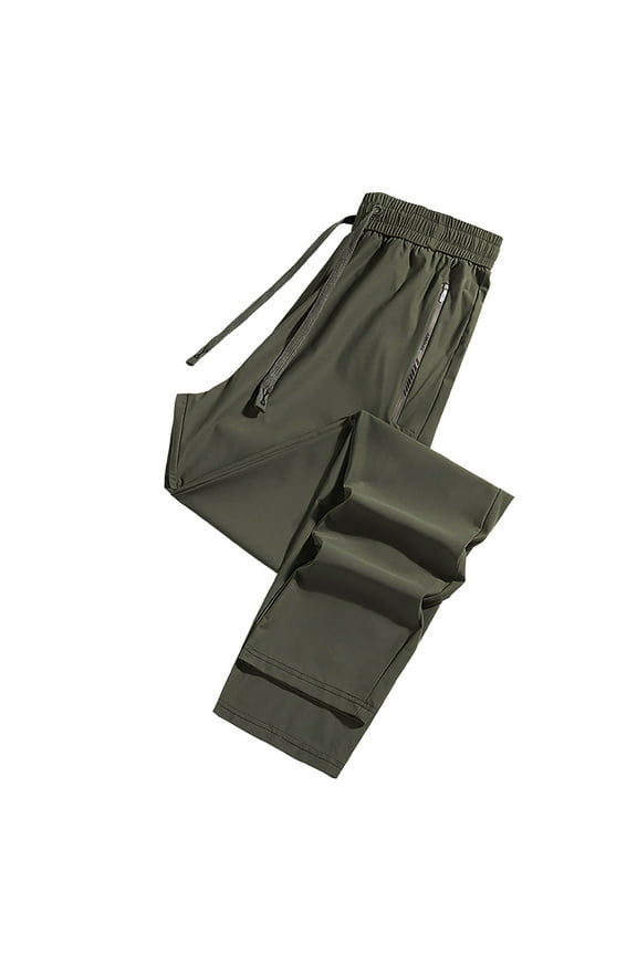 Men's Casual Pants Men And Women Casual Long Elastic Legging Floral Print Waistband Daily Sanitary Sweat Pant Army Green S