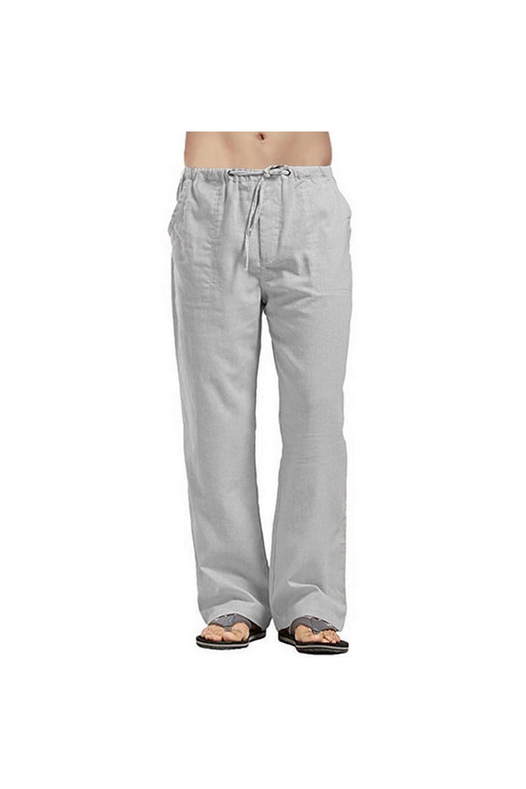 Men's Casual Pants Men Splicing Printed Overalls Casual Pocket Sport Work Trouser Pants Grey 3XL