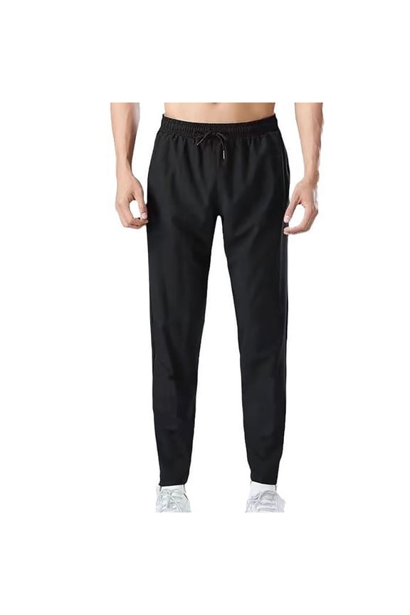 Men's Casual Pants Men‘ s Casual Joggers Pants Drawstring Hiking Outdoor Track Sweatpants With Pockets Black XL