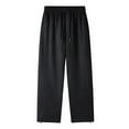 thumbnail image 1 of Men's Casual Pants Men's Casual Pants Solid Color Suede Straight And Black M, 1 of 4