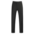 thumbnail image 1 of Men's Casual Pants Men's Classic Veneer Crease Flat Head Chinos Mature Straight Leg Pants Black 2XL, 1 of 3