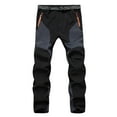 thumbnail image 1 of Men's Casual Pants Men's Color Block Hiking Trousers Windproof Work Trousers Warm Lined Trekking With Pockets Outdoor Fitness Softshell Grey L, 1 of 5