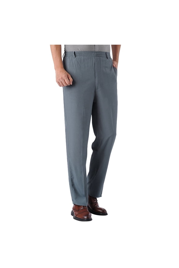 Men's Casual Pants Men's Pants Lightweight Hiking Fishing Running Workout Active Zipper Bottom Jogger Dark Gray 3XL