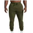thumbnail image 1 of Men's Casual Pants Men's Pants Lightweight Slacks Knit Athletic Sweatpants For Men Army Green M, 1 of 7