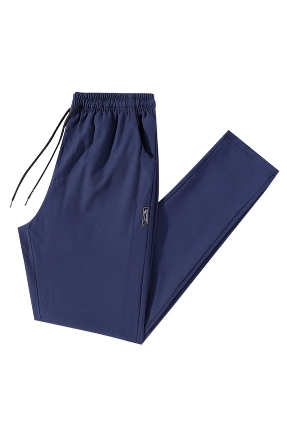 Men's Casual Pants Men's Straight Slim Casual Quick Drying Stretch Sweatpants Blue 5XL