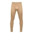 thumbnail image 1 of Men's Casual Pants Men's Underwear Thin Close Fitting Leggings Ice Smooth Breathable Comfortable Home Sports Pants Beige L, 1 of 8