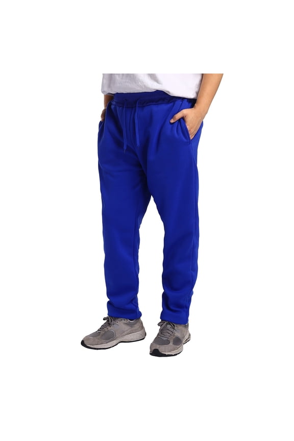 Men's Casual Pants Mens Hop Pants Casual Solid Color Track Lace Up Workout With Pocket Fall And Winter Sports Elastic Waist Straight Slim Blue 2XL