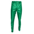thumbnail image 1 of Men's Casual Pants Mens Slim Fit Leather Pants With Leggings And Elastic Trendy Motorcycle Leather Green 2XL, 1 of 5