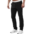 thumbnail image 1 of Men's Casual Pants Mens Spring And Autumn Casual Pants Sports Elastic Waist Korean Version Of The Trend Black Long Black S, 1 of 5