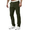 thumbnail image 1 of Men's Casual Pants Mens Spring And Autumn Casual Pants Sports Elastic Waist Korean Version Of The Trend Black Long Green XL, 1 of 6