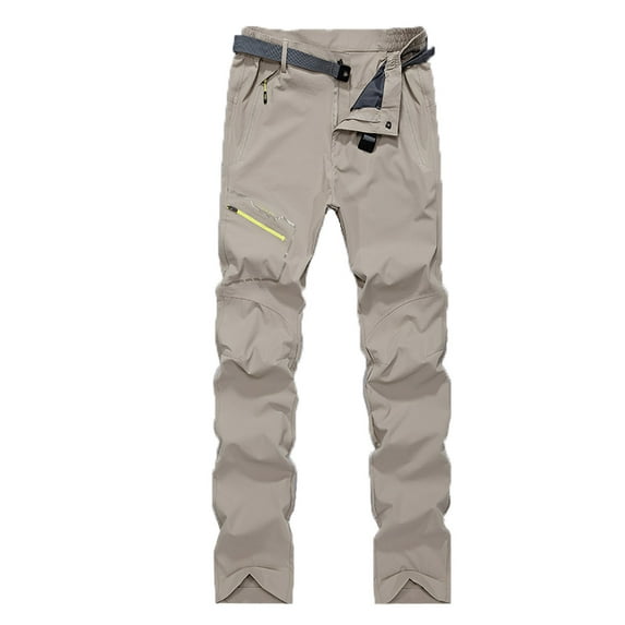 Men's Casual Pants Mens Stretch Work Hiking Pants Quicking Dry Lightweight Windproof Outdoor Travel Climbing Fishing Cargo Khaki 2XL