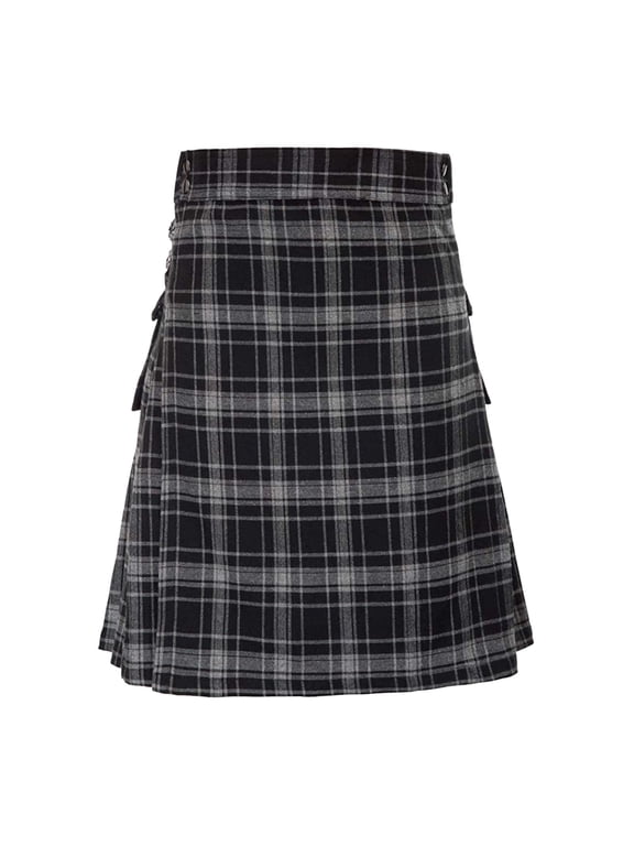 Men's Casual Pants Modern Scottish Plaid Gesture Pleated Pocket Design Everyday Comfort Style