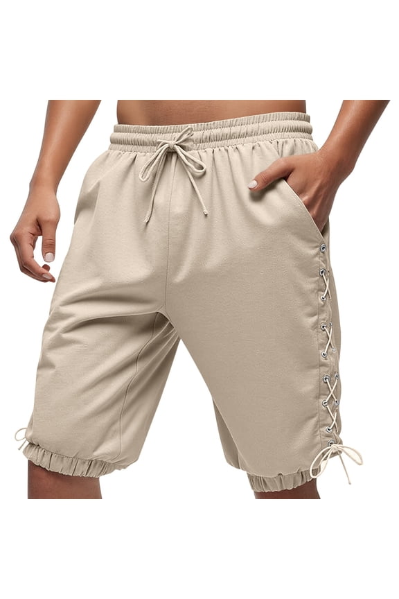 Men's Casual Pants Outdoor Leisure Tapered Fit Tie Design Comfortable Stylish Summer Autumn Wear Lightweight Breathable Men's Pants for Travel Dress Comfortable