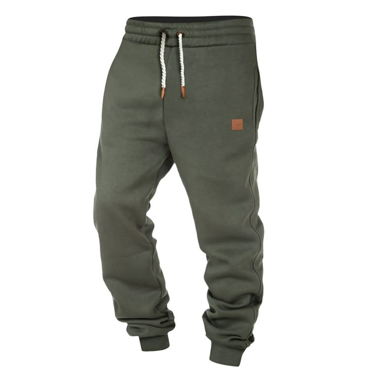 Men s Casual Pants Polyester Drawstring Sweatpants with Back Pockets Sweatpants for Men Walmart