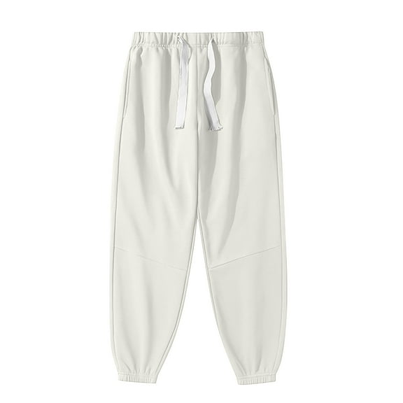 Pantalones Para Hombre, Men's Casual Pants Solid Color Casual Ankle Drawstring Pants Full Length Pants
