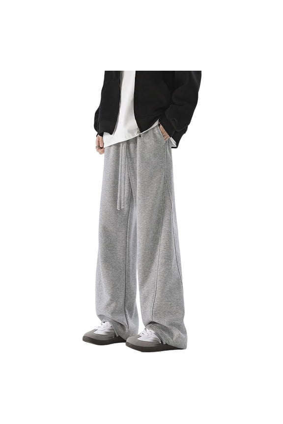 Men's Casual Pants Stylish Drawstring Wide Leg Trousers for Everyday Wear and Activities Stretch- Comfortable Design Ideal for Spring and Summer Mens Trousers Black and White Cargo Tan