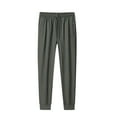 thumbnail image 1 of Men's Casual Pants Summer Solid Color Pocket Drawstring Pants Sweatpants for Men Army Green XL, 1 of 2