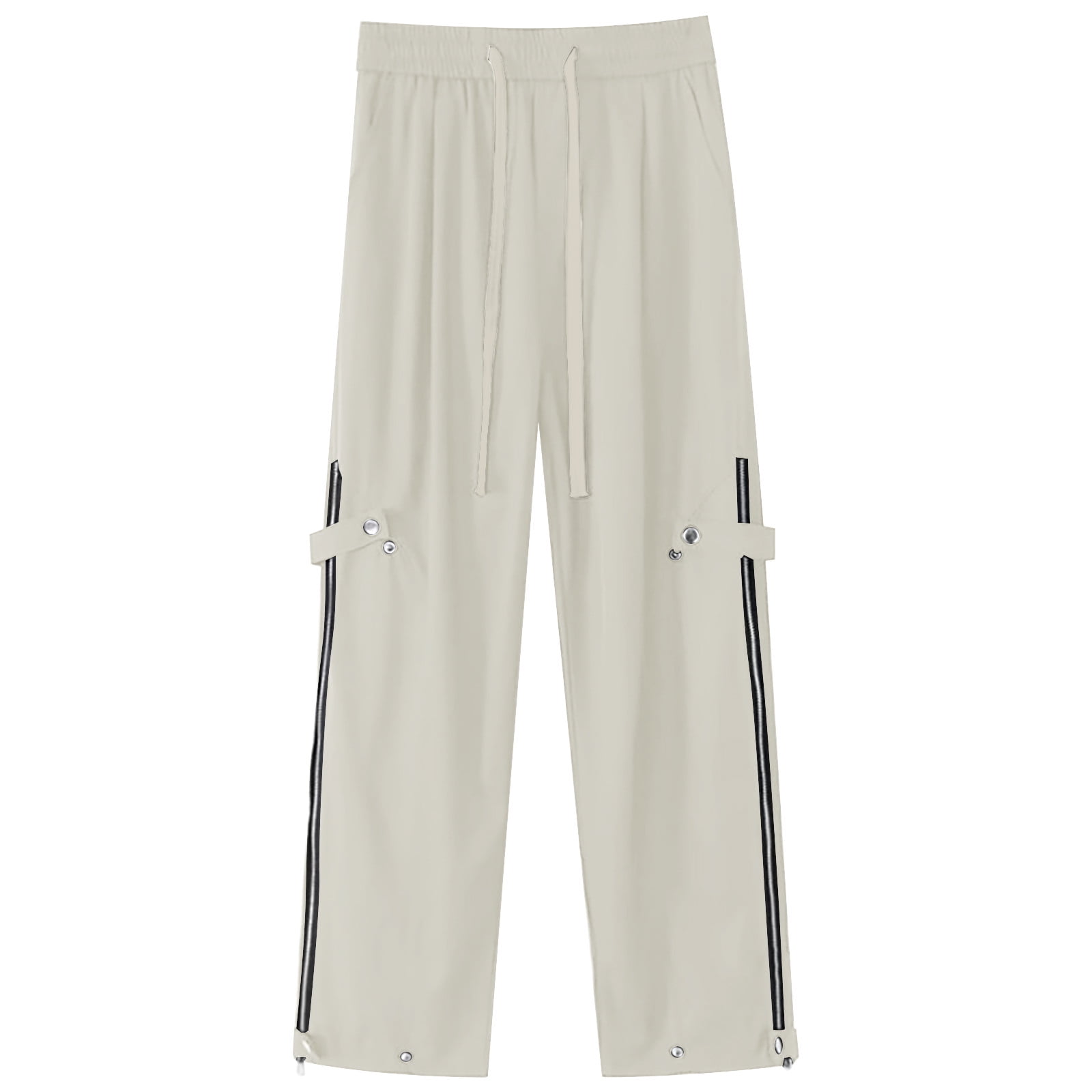 Men's Casual Pants With 2 Side Zipper Buckle Full Open Sports Pants ...