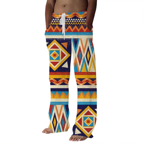 Men's Casual Pants for Everyday Comfort and Style Timeless African Influence in Spring Summer Fashion Men’s Blue 3XL