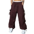 thumbnail image 1 of Men's Casual Parachute Pants Wide Leg Trousers Beam Feet Harem Baggy Cargo Pants for Trendy Street Wear, 1 of 4