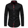 thumbnail image 1 of BVnarty Plaid Shirts for Men Casual Patchwork Button-Up Long Sleeve Shirt, Turndown Collar, Stylish Blouse for Daily Wear, Spring Fashion Top, 1 of 9