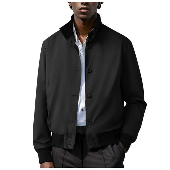 Men's Casual Patchwork Cardigan Jacket Stylish Button Up Comfortable Loose Fit Lightweight Business Fashion Outerwear