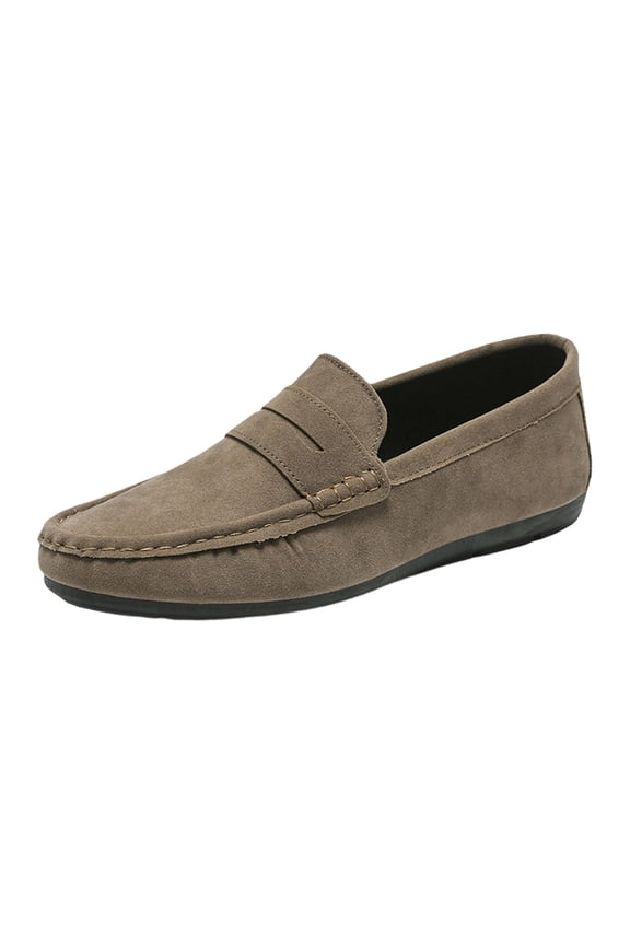 Men's Casual Penny Loafers Retro Moccasins Driving Mocs Comfort Slip-On Fashion Boat Shoes Classic Flats for Work and Leisure