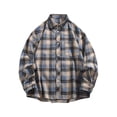 thumbnail image 1 of BVnarty Plaid Shirts for Men Casual Plaid Button-Up Shirt Long Sleeve Turn-Down Collar with Pockets for Outdoor Daily Wear, 1 of 9