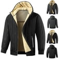 thumbnail image 1 of Men's Casual Plain Jacket Top Coat Long Sleeve Hooded Button Snap Front Chest Pockets Polyester Fashion Streetwear Outwear Wear to Work Outdoor Essentials | JASKFLY,Black L, 1 of 6