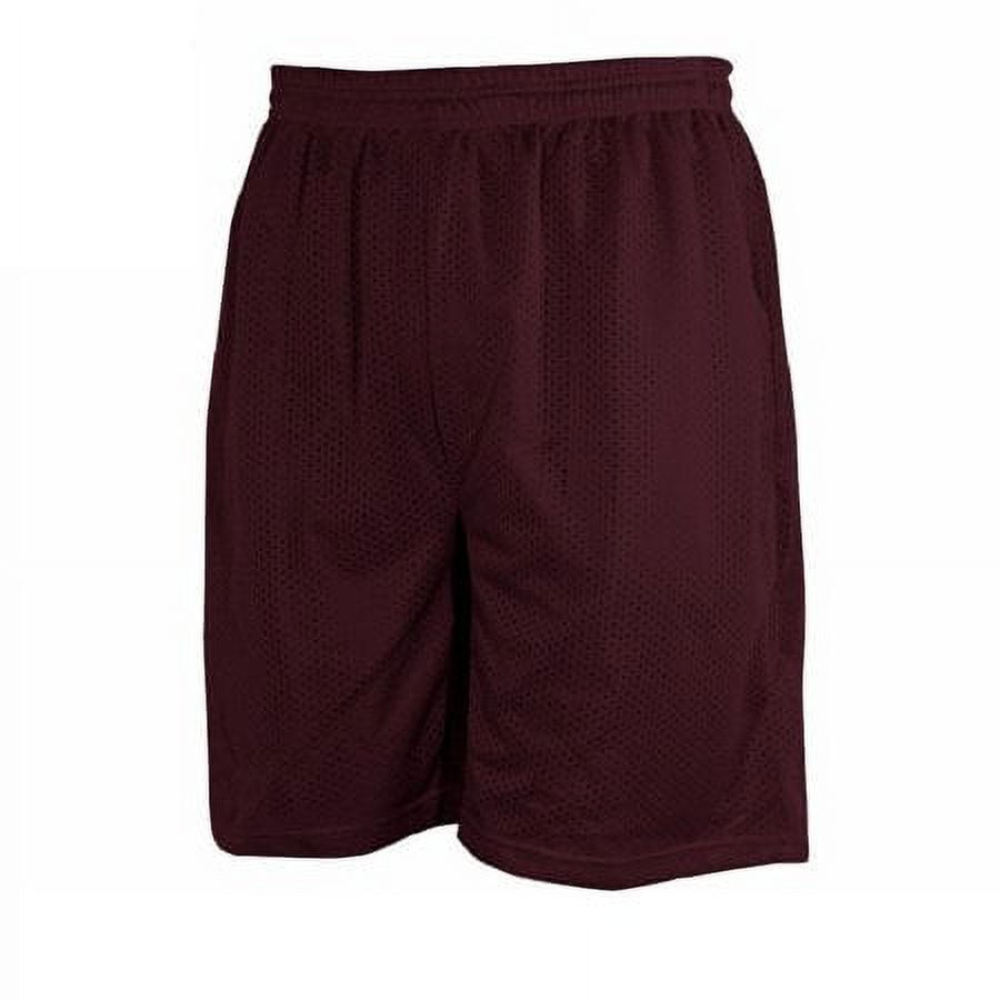 Men's Casual Plain Mesh Shorts 2 Pockets Gym Workout Fitness Basketball  Hip-Hop Breathable Shorts for Men L Size Purple 