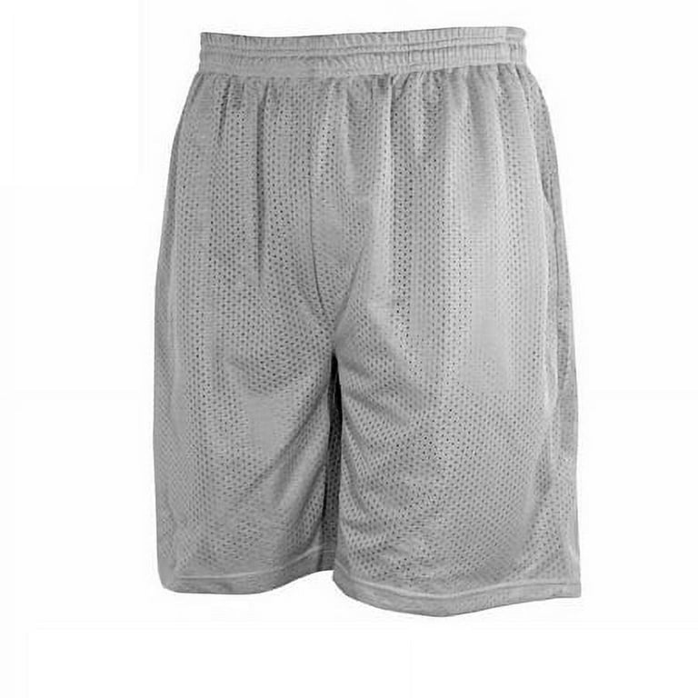 Men's Casual Plain Mesh Shorts 2 Pockets Gym Workout Fitness Basketball  Hip-Hop Breathable Shorts for Men L Size Purple 