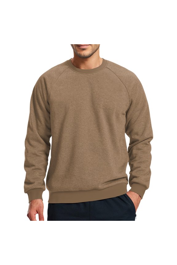 Men's Casual Raglan Sleeve Long Sleeve Pullover Hoodie, Hooded Sports Tracksuit for Running and Comfortable Wear,Earthy Yellow,S