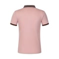 thumbnail image 1 of Men's Casual Ribbed Lapel Button Business Color Block T Shirt For Men, 1 of 5