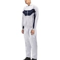 thumbnail image 1 of Men's Casual Running Working Out Jogging Gym Fitness Straight Leg Tracksuit Set (White, M), 1 of 2