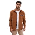 thumbnail image 1 of Men's Casual Shirt Corduroy Plaid Button Down Work Shirt Jacket with Pocket Shirts, 1 of 5
