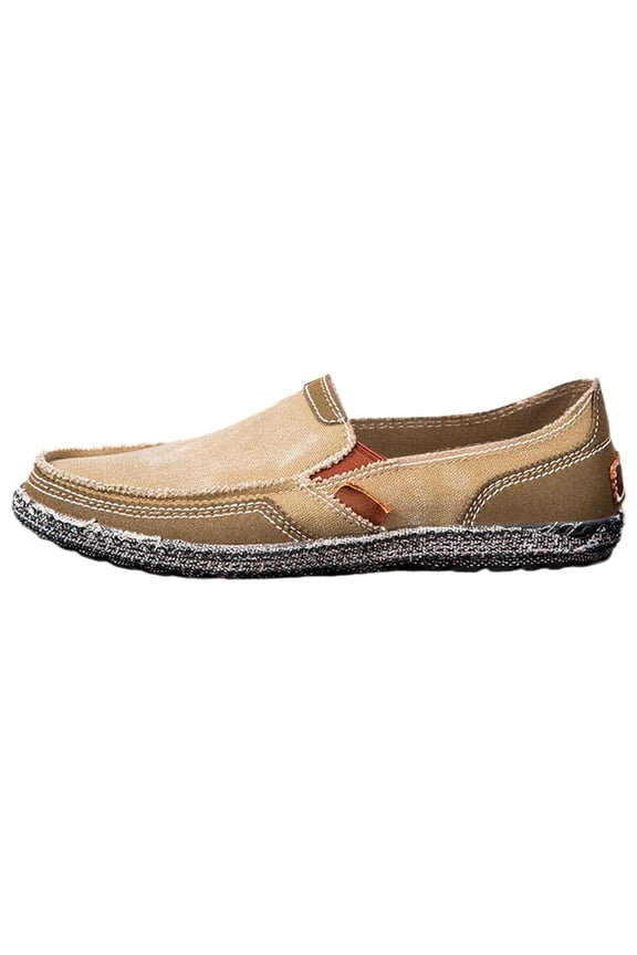 Men's Casual Shoes Breathable Comfortable Canvas Loafers Lightweight Stylish Footwear for Everyday Fashion
